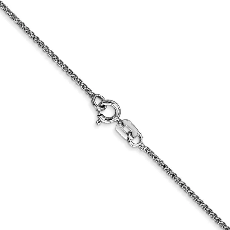 Women’s sterling silver rings-14K White Gold 20 inch 1.05mm Spiga with Spring Ring Clasp Chain