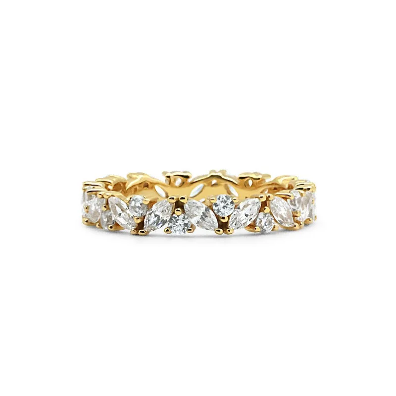 Women’s stacked rings-To the 9's Cluster Eternity Ring