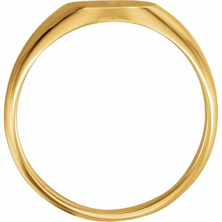 Women’s romantic rings-10K Yellow Oval Signet Ring