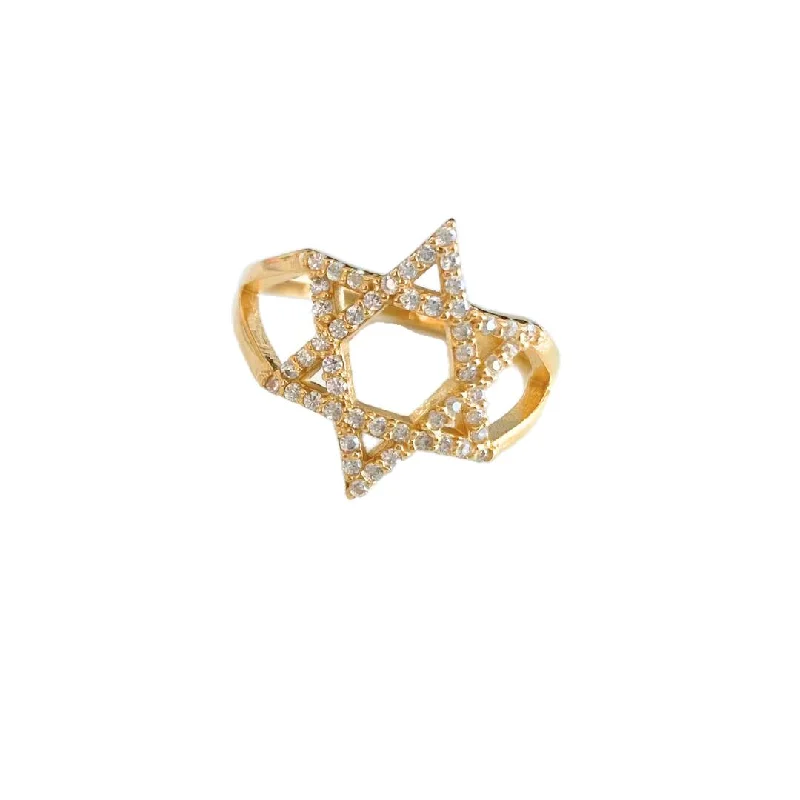 Women’s gold engagement rings-Star of David Ring