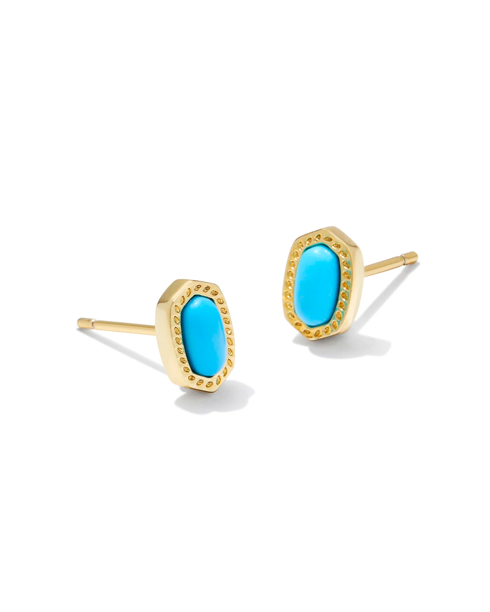 Women’s custom earrings-Kendra Scott | Mini Ellie Gold Stud Earrings in Turquoise Magnesite