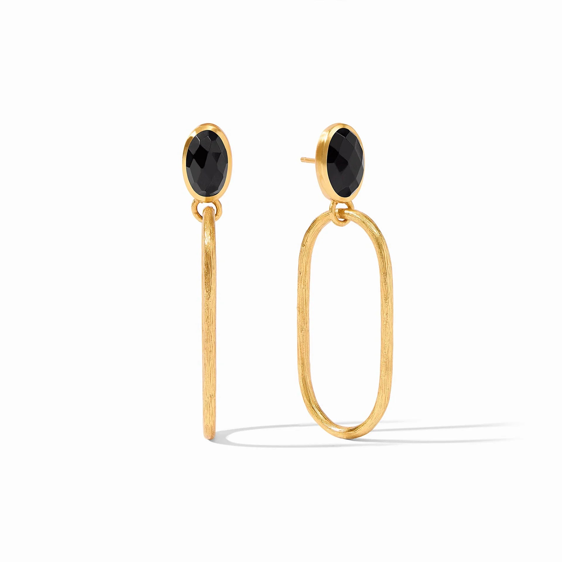 Women’s antique earrings-Julie Vos | Ivy Statement Earrings with Obsidian Black Crystals in Gold