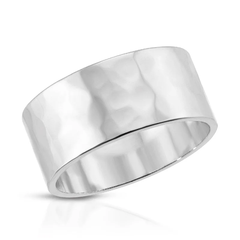 Women’s double-band rings-9.5Mm Hammered Ring