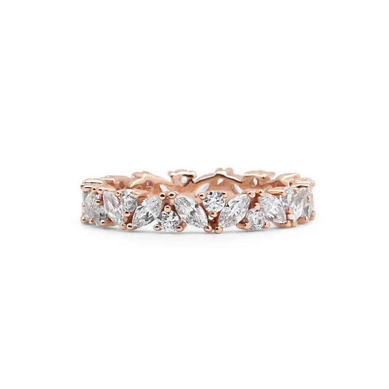 Women’s boho rings-To the 9's Cluster Eternity Ring