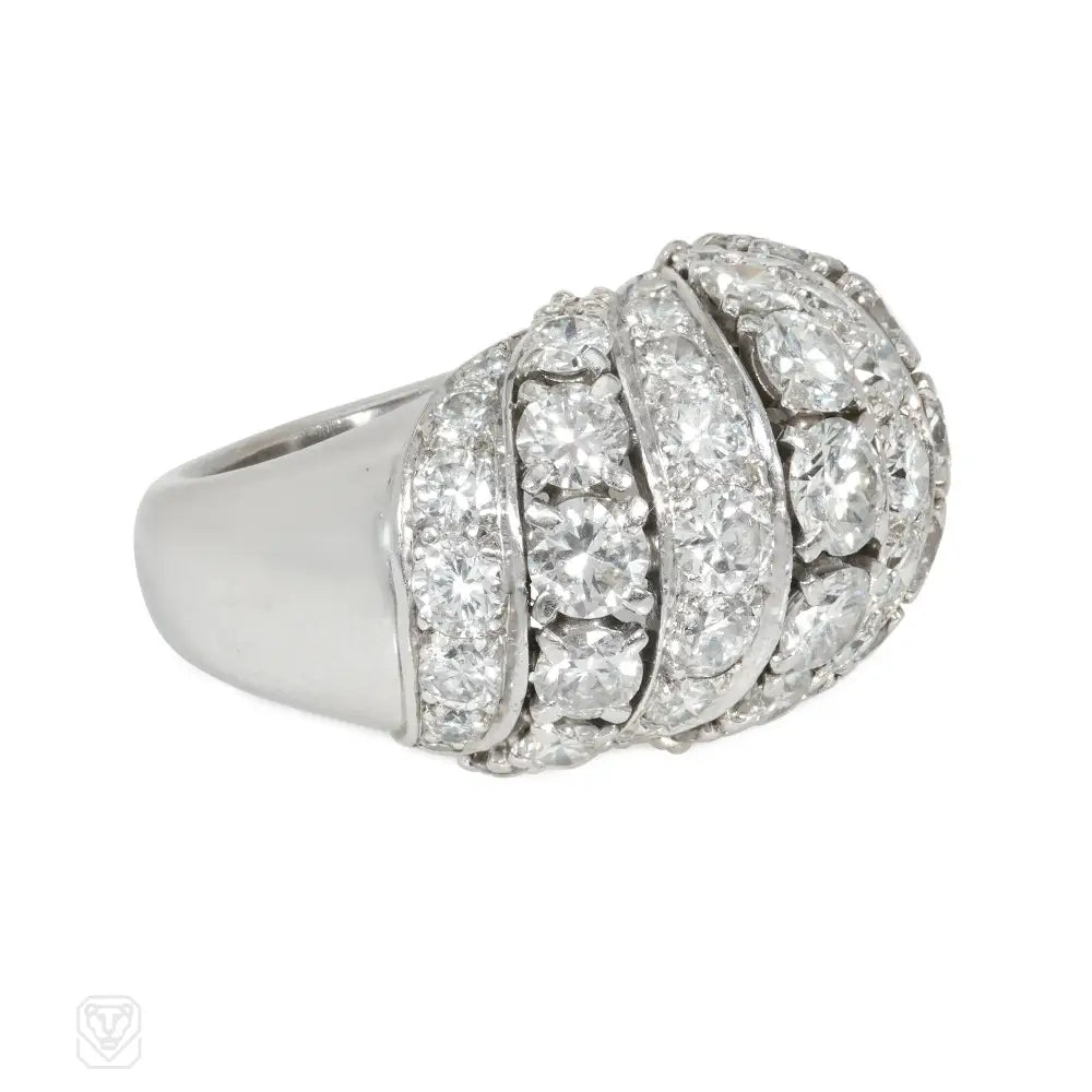 Women’s open rings-Mauboussin Mid-Century diamond bombé cocktail ring