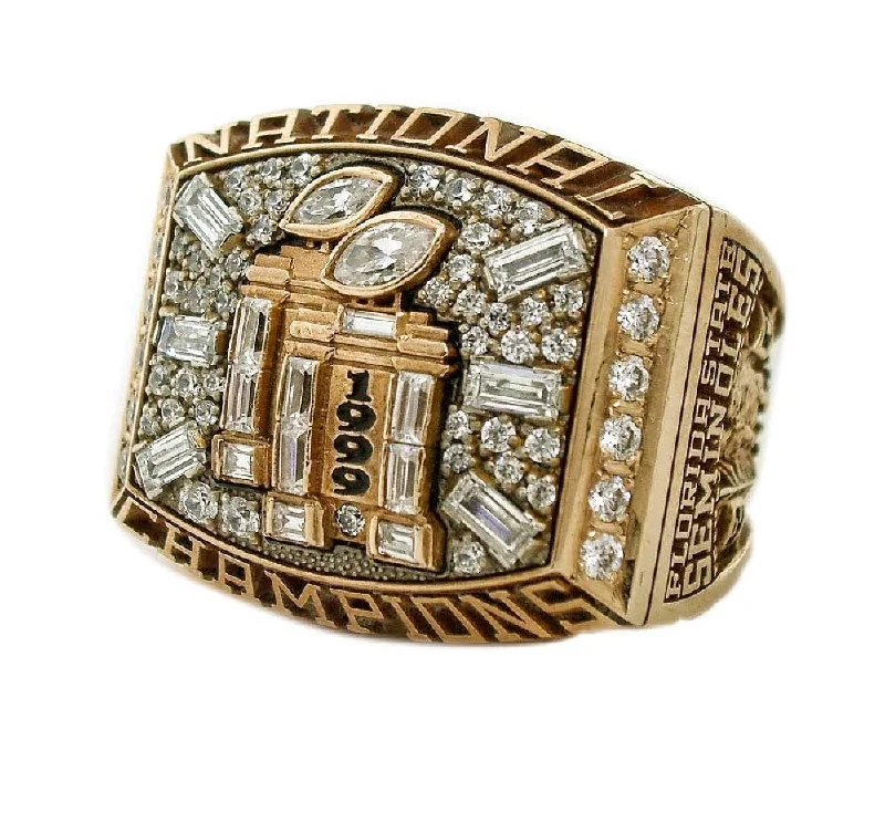 Women’s infinity rings-1999 Florida State NCAA Football Championship Ring