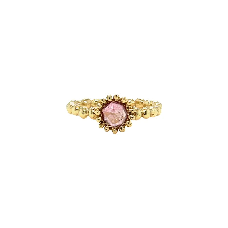 Women’s fashionable rings-Sweet Pea Ring with Pink Sapphire