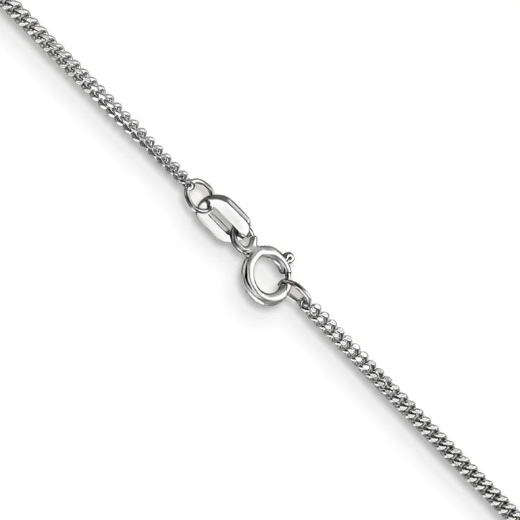 Women’s matching rings-14K White Gold 20 inch 1.4mm Curb  with Spring Ring Clasp Pendant Chain