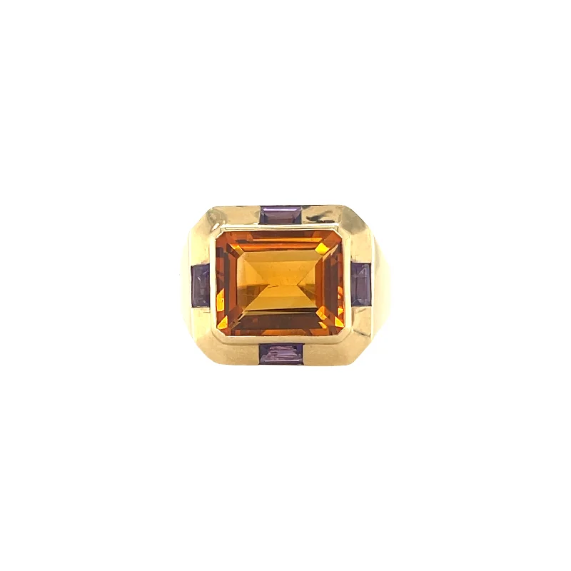 Women’s flower rings-Josiane Ring Citrine