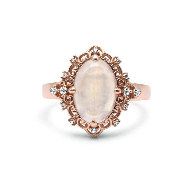 Women’s gold engagement rings-Ophelia Moonstone Ring