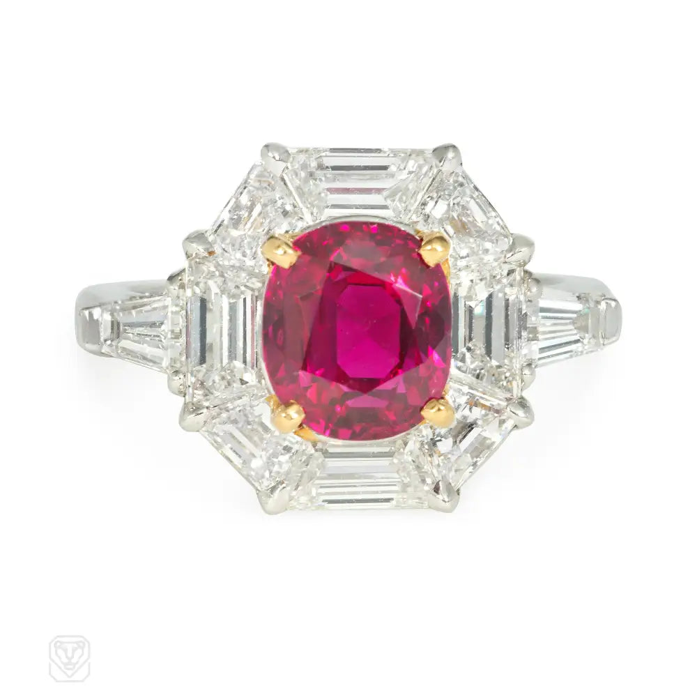 Women’s dainty rings-Highly important Carvin French Burmese Ruby ring