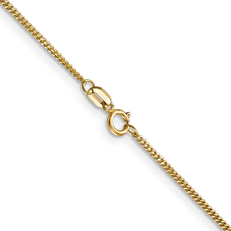 Women’s stacked rings-14K 18 inch 1.4mm Curb  with Spring Ring Clasp Pendant Chain