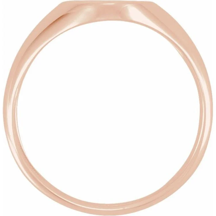 Women’s stackable rings-14K Rose 11x9.5 mm Oval Signet Ring