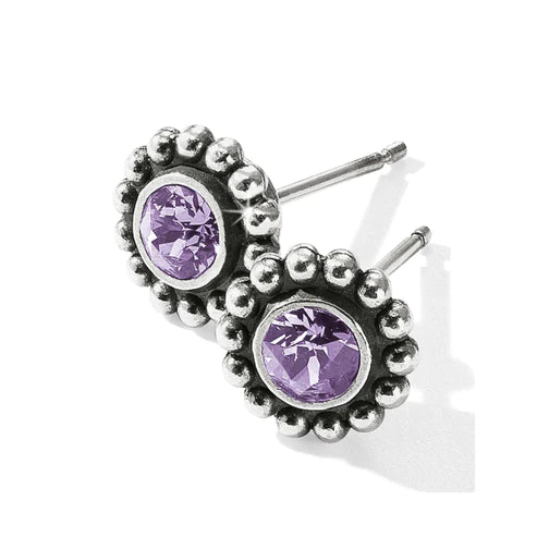 Women’s flower drop earrings-Brighton | Silver Tone Twinkle Mini Post Earrings in Tanzanite