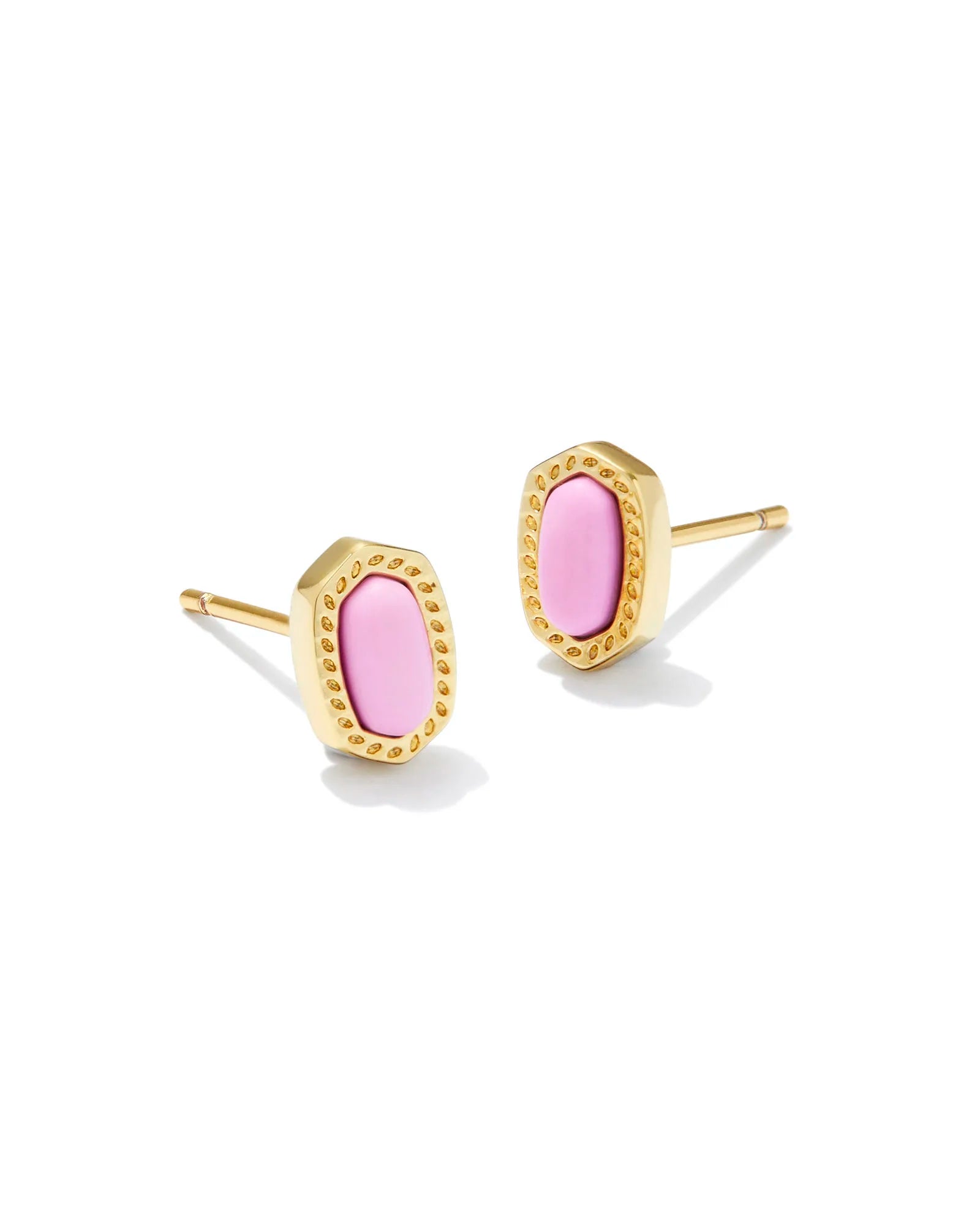 Women’s beaded earrings-Kendra Scott | Mini Ellie Gold Stud Earrings in Fuchsia Magnesite