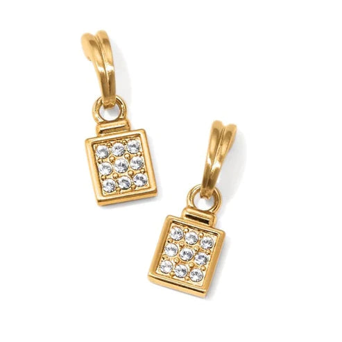 Women’s vintage-inspired earrings-Brighton | Meridian Zenith Mini Post Drop Earrings in Gold Tone