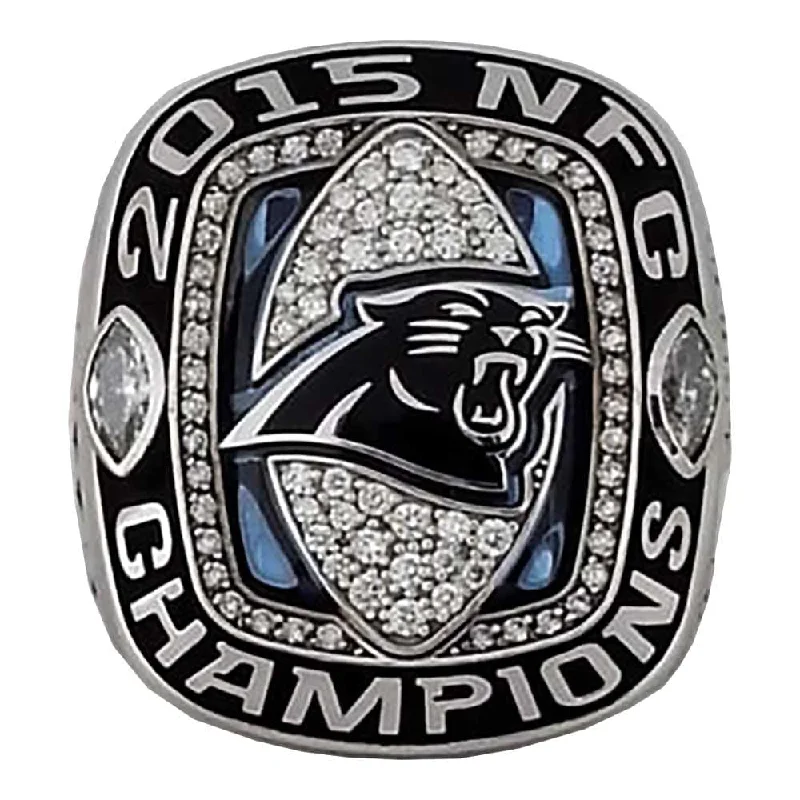 Women’s engraved wedding rings-2015 Carolina Panthers NFC Championship Ring