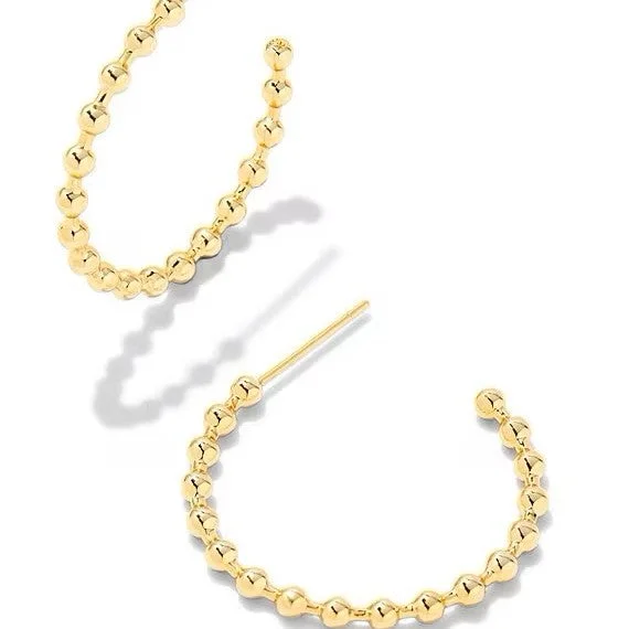 Women’s elegant earrings-Kendra Scott | Oliver Gold Hoop Earrings