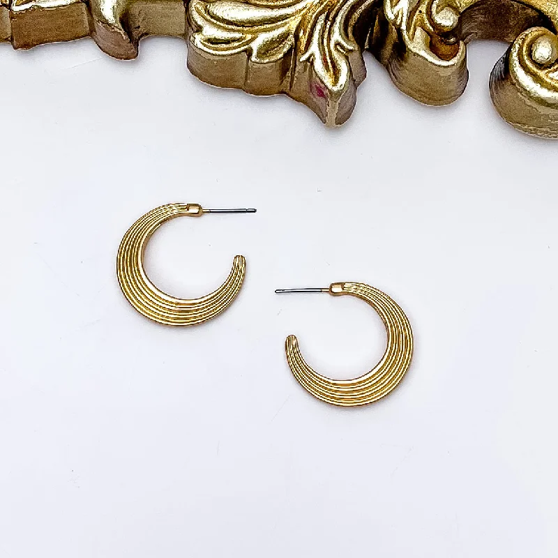 Women’s trendy earrings-Livin' Life Gold Tone Small Hoop Earrings