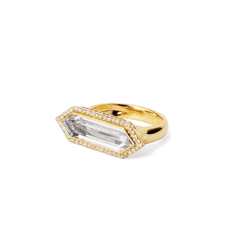 Women’s modern diamond rings-Oblong Geometrix Ring