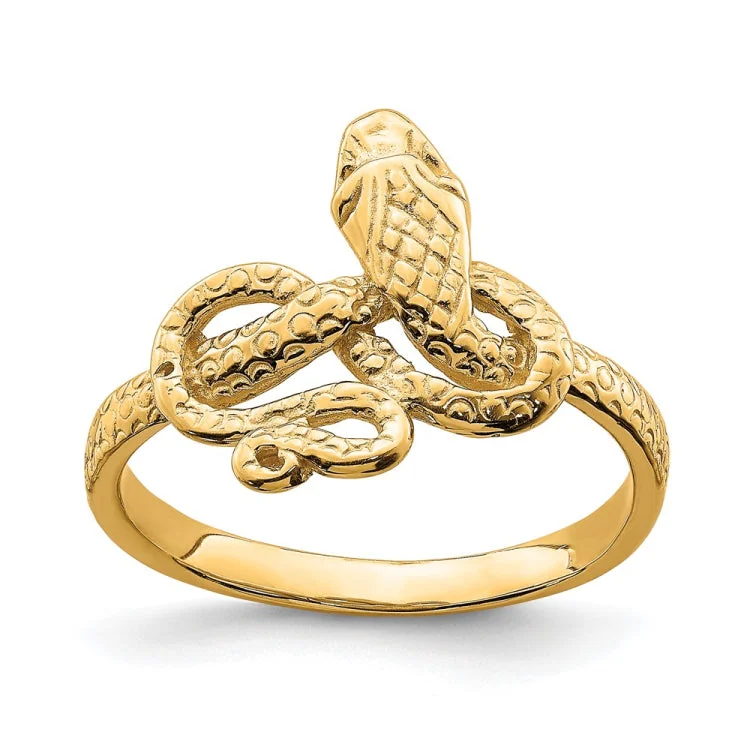 Women’s luxury gold rings-14K Snake Ring