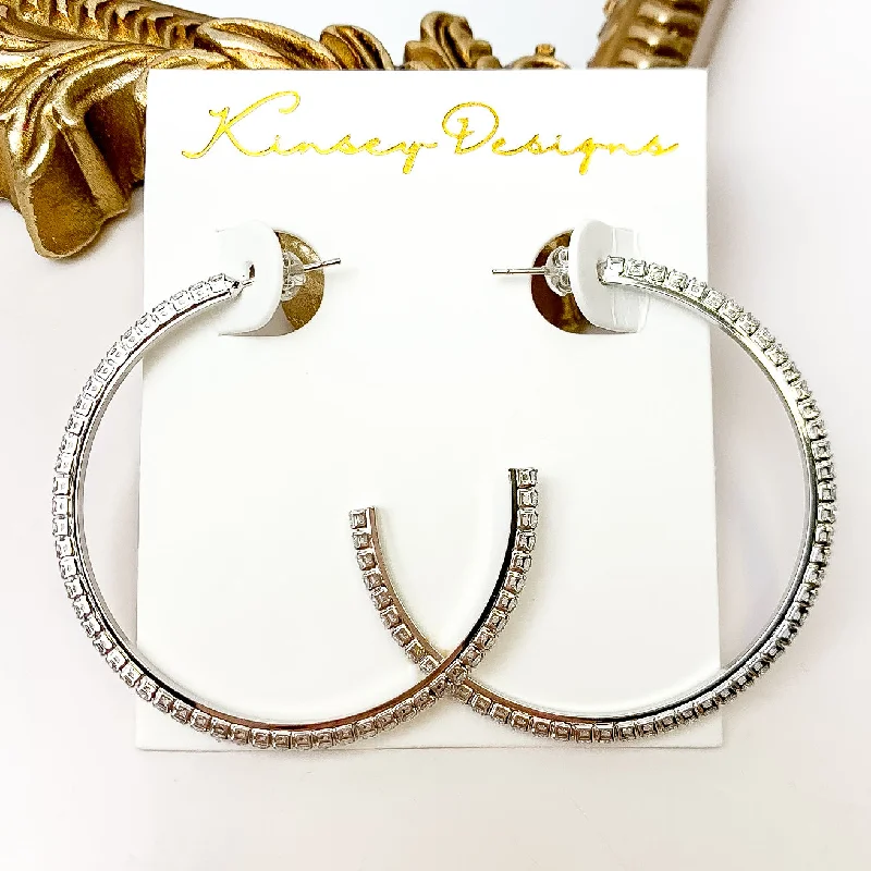 Women’s round earrings-Kinsey Designs | Blaze Hoop Silver Earrings