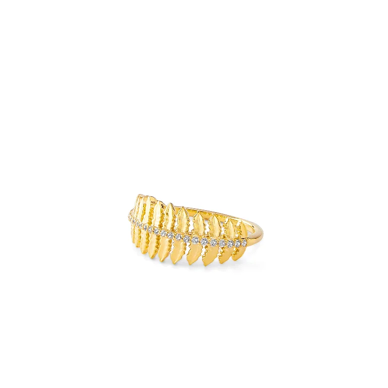 Women’s gemstone rings-Fern Leaf Ring