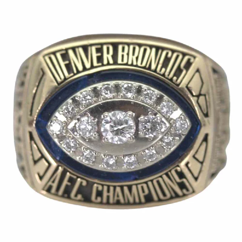 Women’s two-tone rings-1989 Denver Broncos AFC Championship Ring