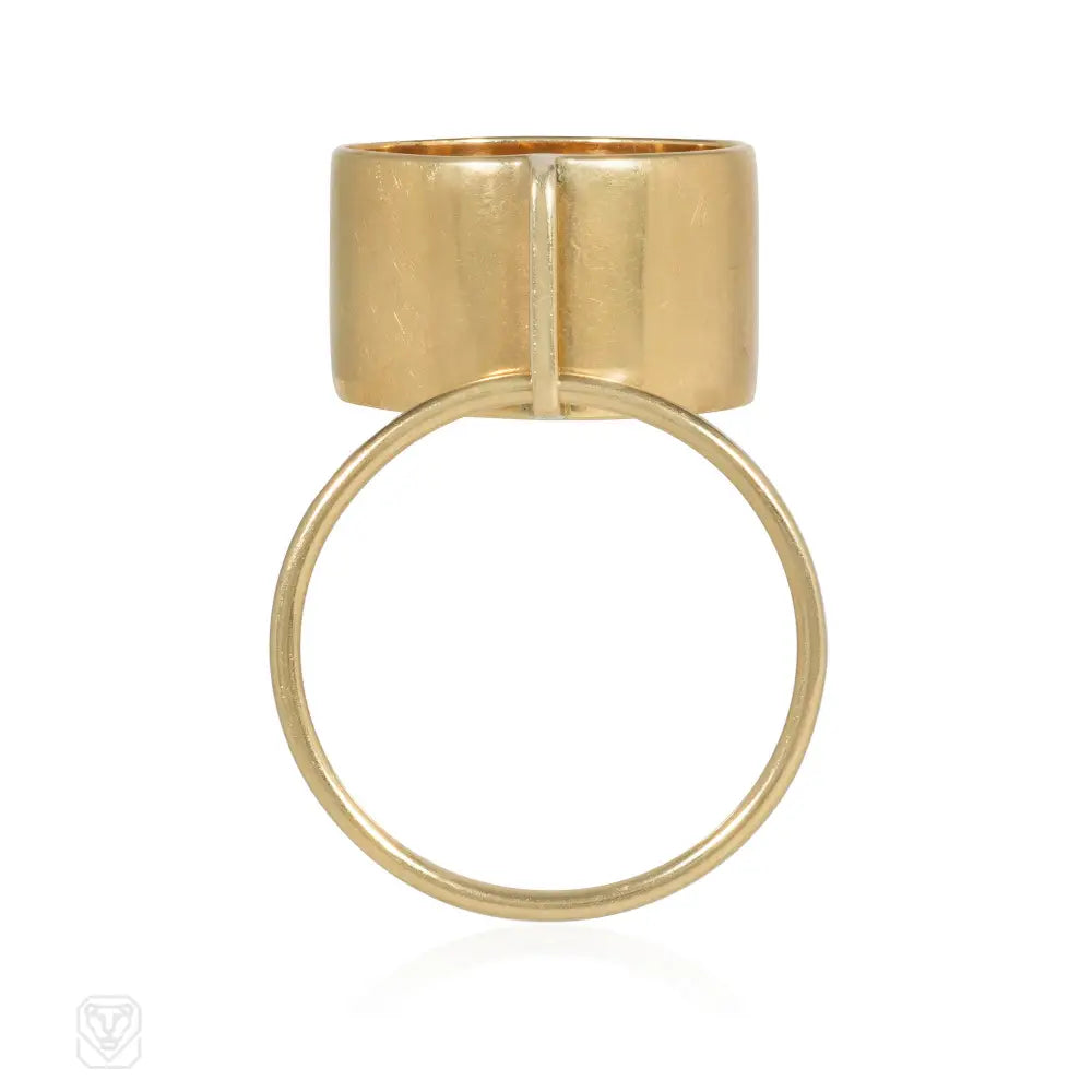 Women’s sapphire rings-Dinh Van for Cartier gold kinetic ring