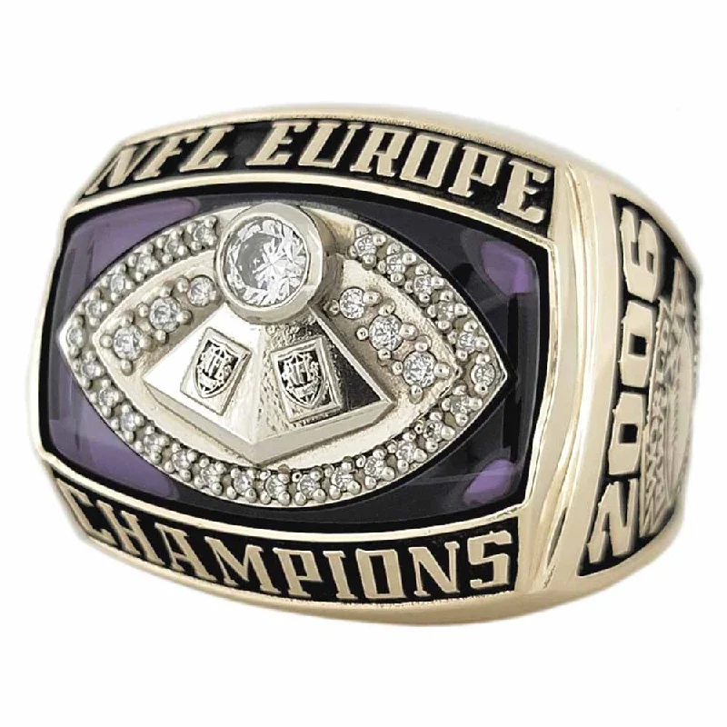 Women’s oval rings-2006 Frankfurt Galaxy World Bowl Ring