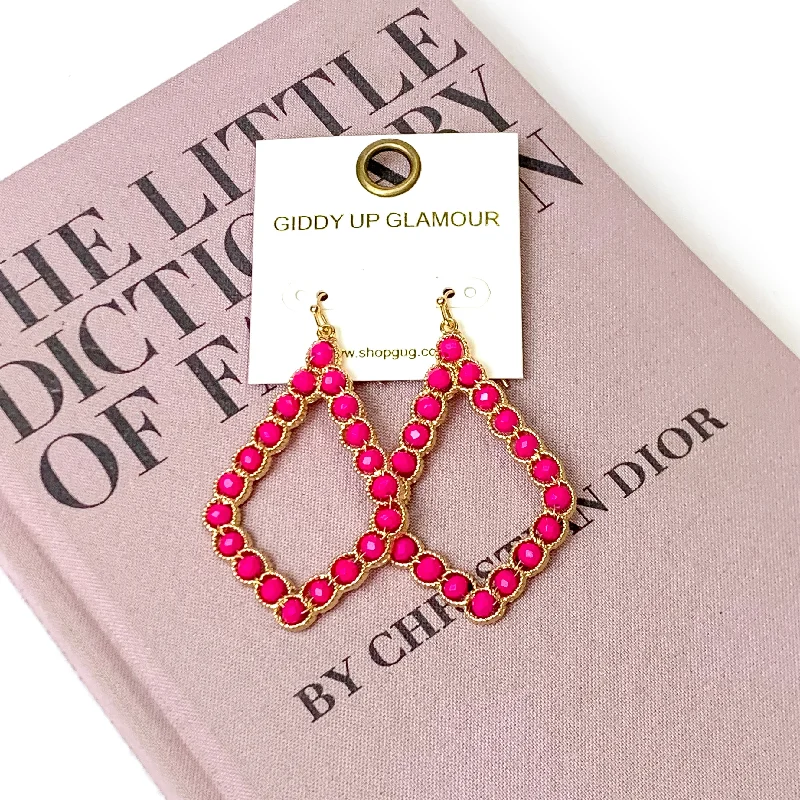 Women’s classic earrings-Hot Pink Mirage Kite Earrings