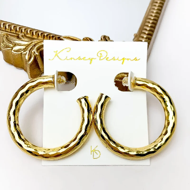 Women’s textured earrings-Kinsey Designs | Jasmine Large Hoop Earrings