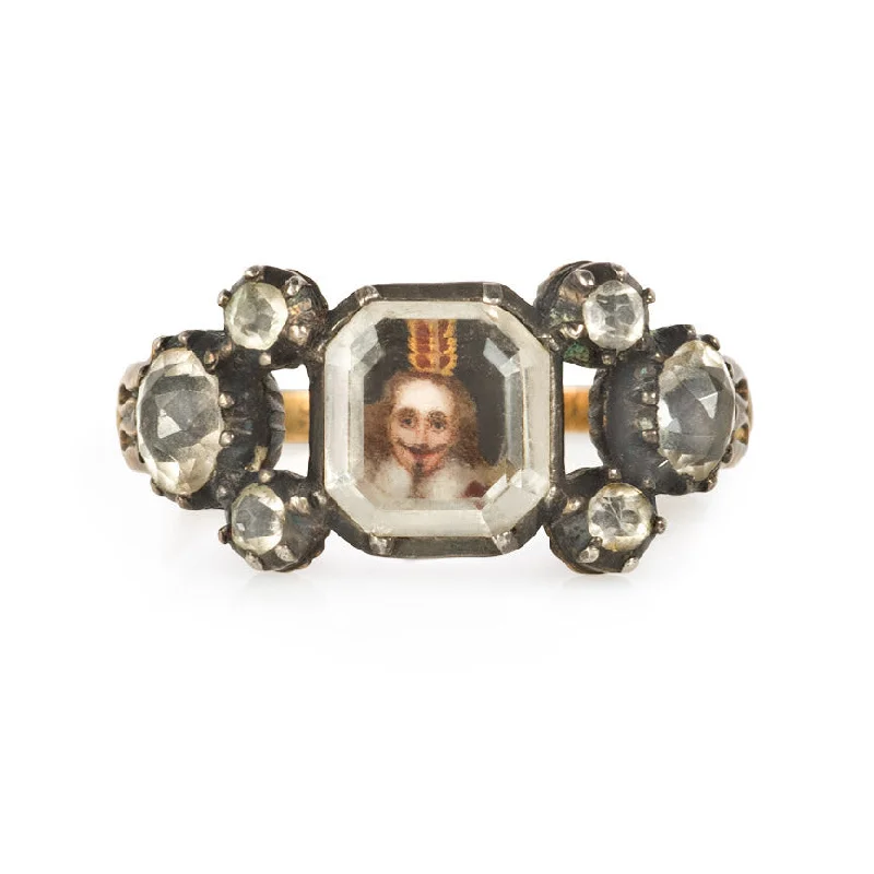 Women’s anniversary rings-18th century Stuart crystal ring