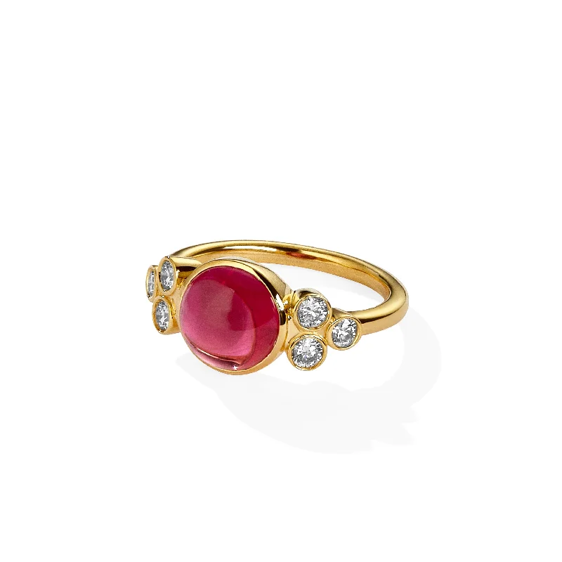 Women’s engagement rings-Round Cabochon Ring