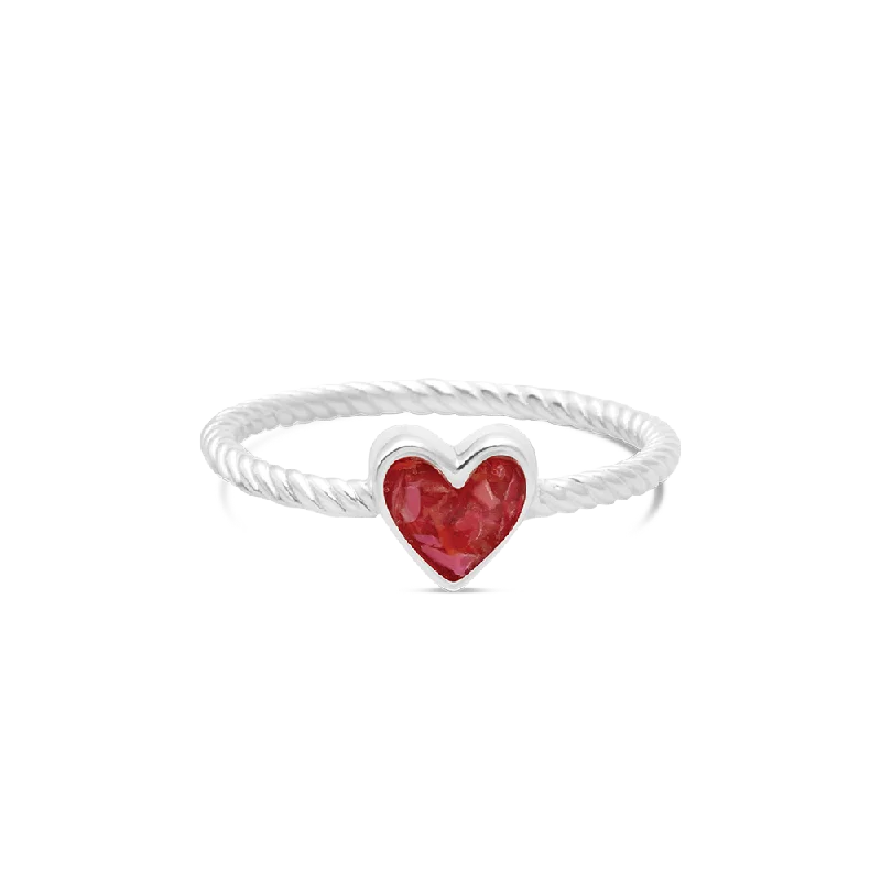 Women’s unique rings-4ocean x Dune Stackable Heart Ring