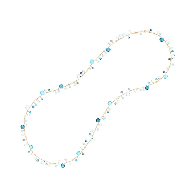 Women’s long necklaces-Marco Bicego Paradise Mixed Topaz Long Necklace