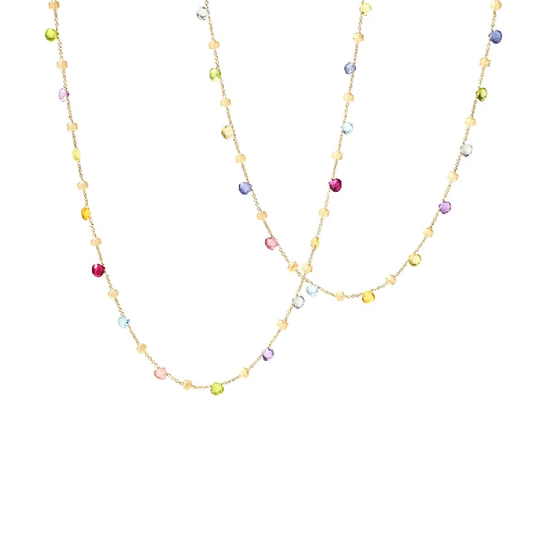 Women’s pearl necklaces-Marco Bicego Paradise Mixed Gemstone Long Necklace