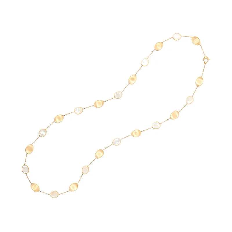 Women’s statement gold necklaces-Marco Bicego Lunaria Mother Of Pearl Long Necklace