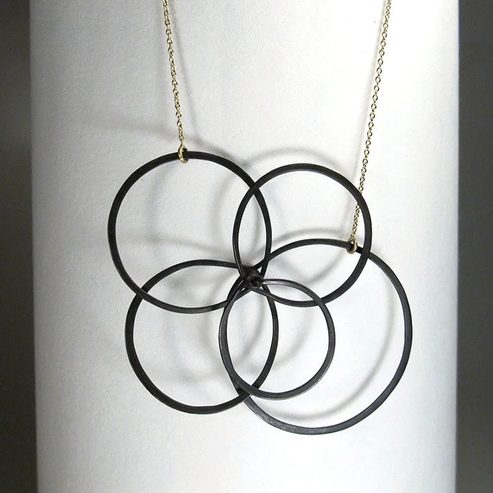 Women’s anniversary pendant necklaces-Round and Round Necklace