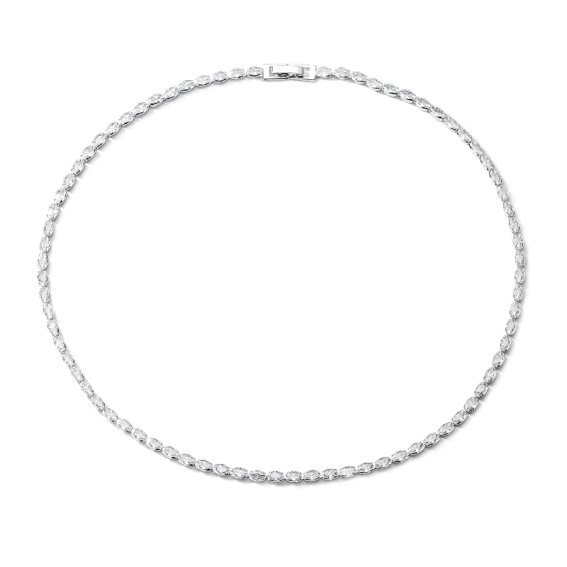 Oval White Gold Color 45cm