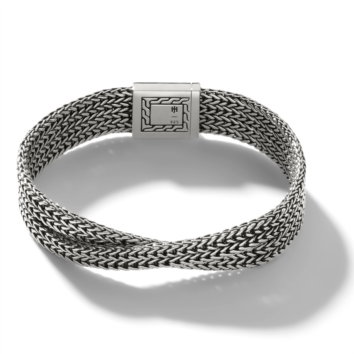 Women’s unique bracelets-John Hardy Classic Chain Sterling Silver 12mm Double Row Chain Bracelet