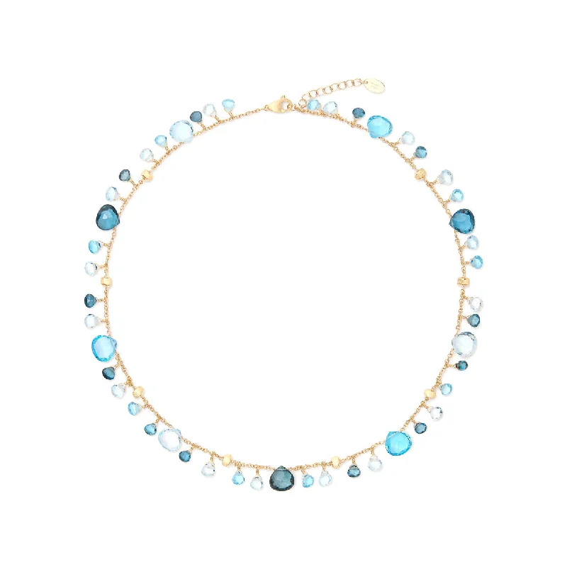 Women’s floral necklaces-Marco Bicego Paradise Mixed Topaz Single Strand Necklace