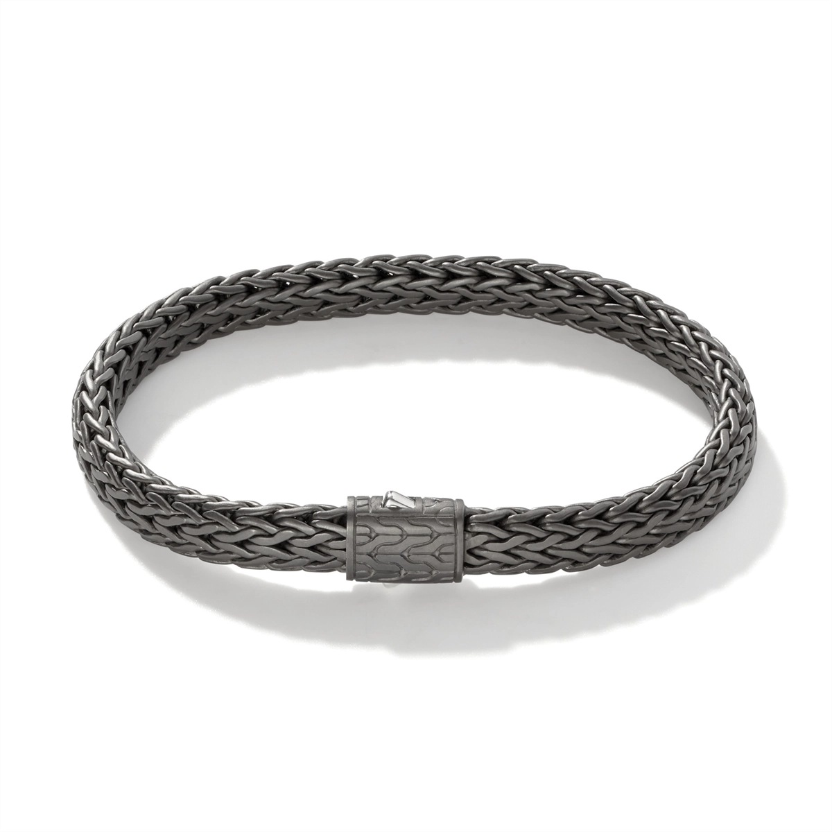 Women’s tennis bangle bracelets-John Hardy Men's Classic Chain Blackened Silver Bracelet, Size Unisex X-Large