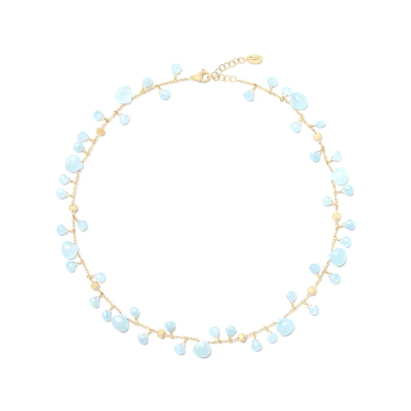 Women’s gemstone necklaces-Marco Bicego Paradise Single Strand Aquamarine Necklace