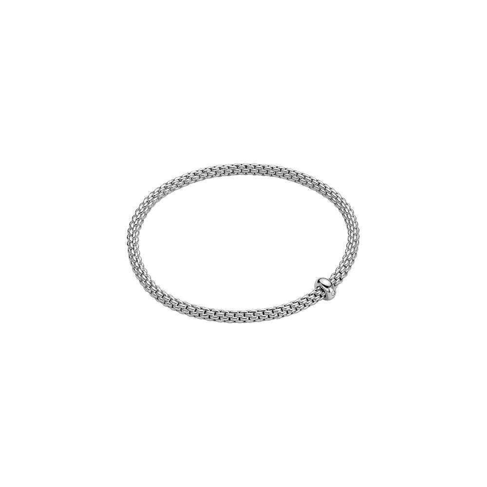 Women’s custom-designed bracelets-Fope 18K White Gold Prima Collection Diamond Bracelet, X-Small Size