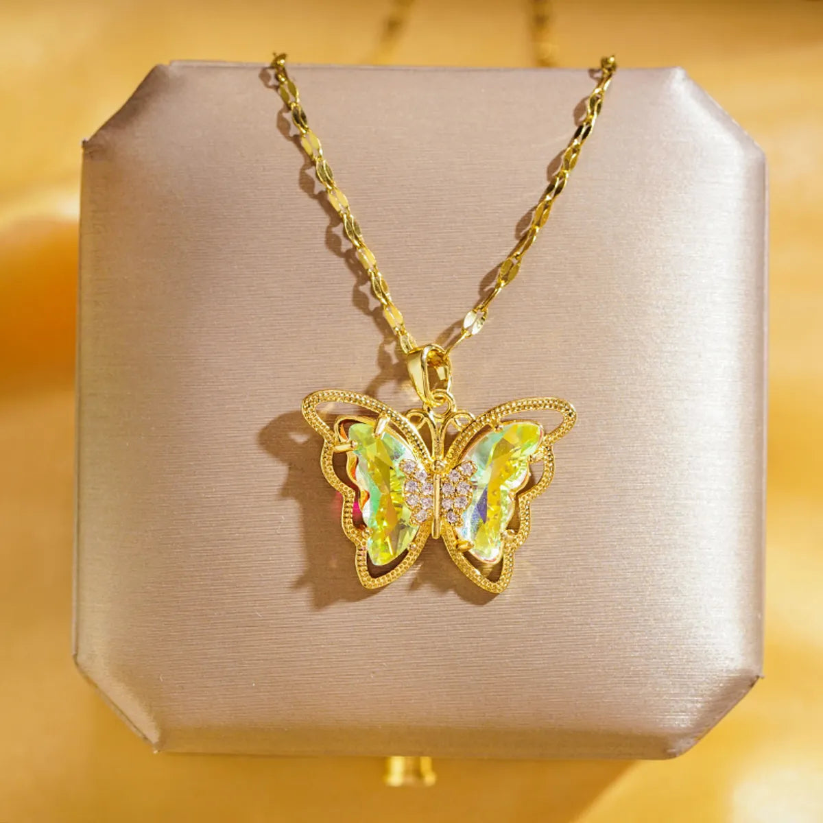 Colorful Butterfly Necklace (Reflective Different Colors)