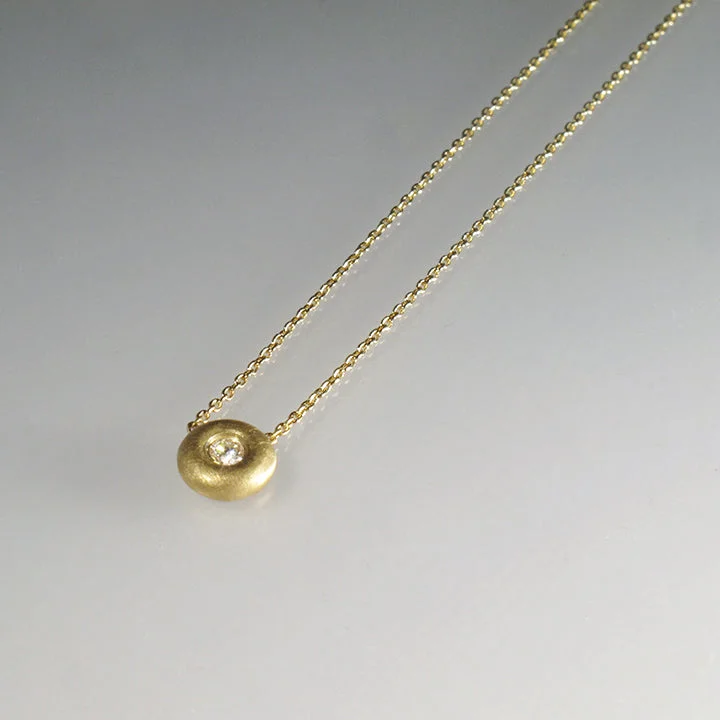 Women’s bridal pendant necklaces-Bagel Necklace- Small