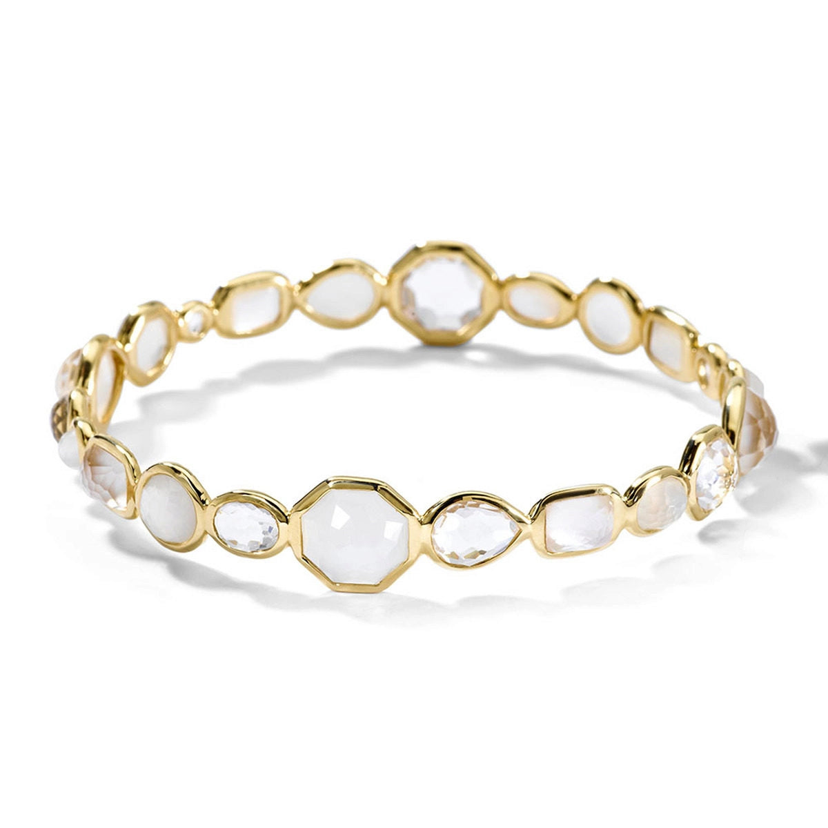 Women’s modern bracelets-Ippolita 18K Gold Rock Candy Gelato Bangle Bracelet in Flirt