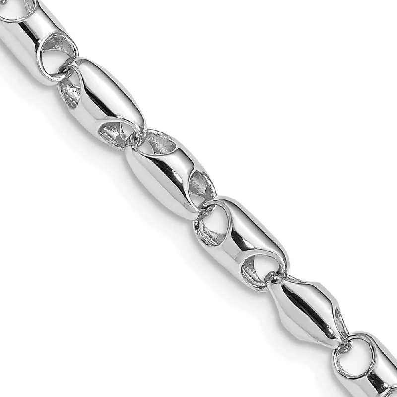 Women’s adjustable bangles-14k White Gold 4.1mmFancy Link Bracelet, 7"