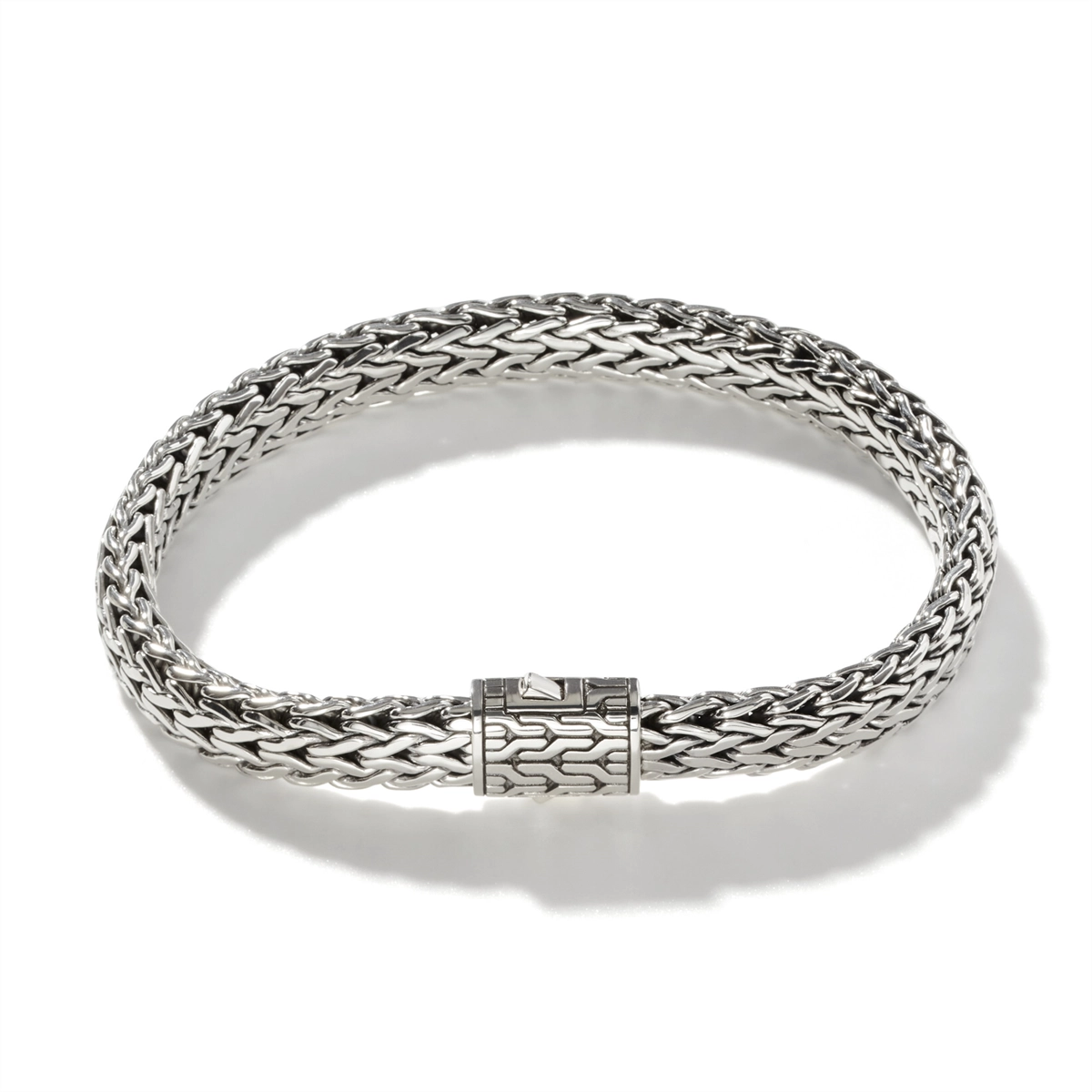 Women’s woven bracelets-John Hardy Men's Classic Chain Silver Small Flat Chain Bracelet